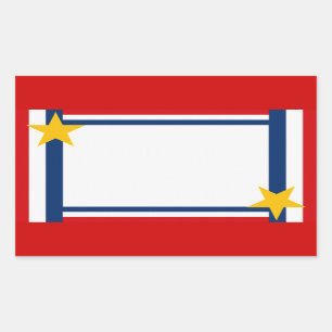 Sticker Rectangulaire 4 juillet patriotique