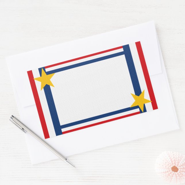 Sticker Rectangulaire 4 juillet patriotique (Enveloppe)
