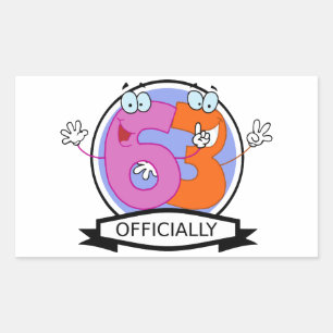 Sticker Rectangulaire 63 Anniversaire officiel