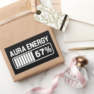 Sticker Rectangulaire 67 Mème amusant Aura Énergie à 67 Six Sept Mème Ge