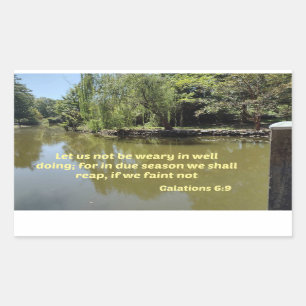 Sticker Rectangulaire 6:9 Let us not be weary in well doing