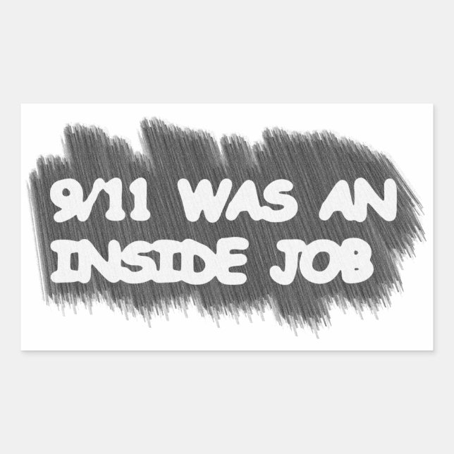 Sticker Rectangulaire 911 était un travail intérieur (Devant)
