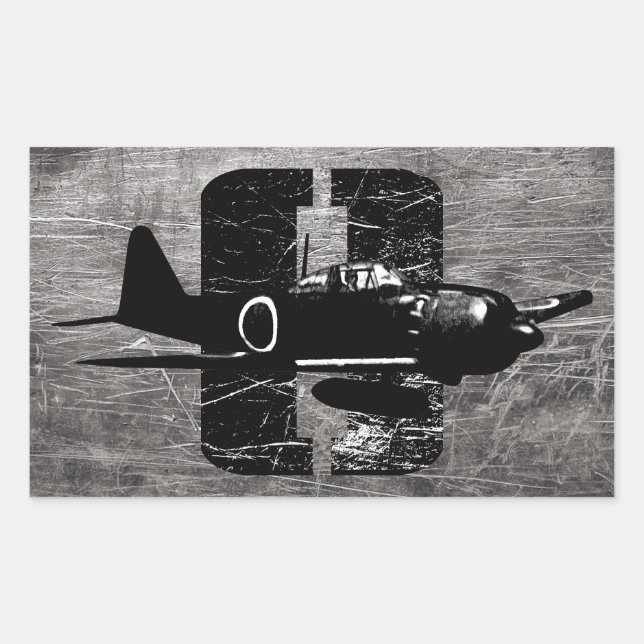 Sticker Rectangulaire A6M zéro (Devant)