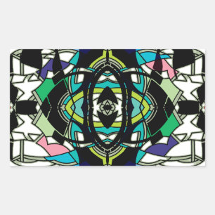 Sticker Rectangulaire à damiers