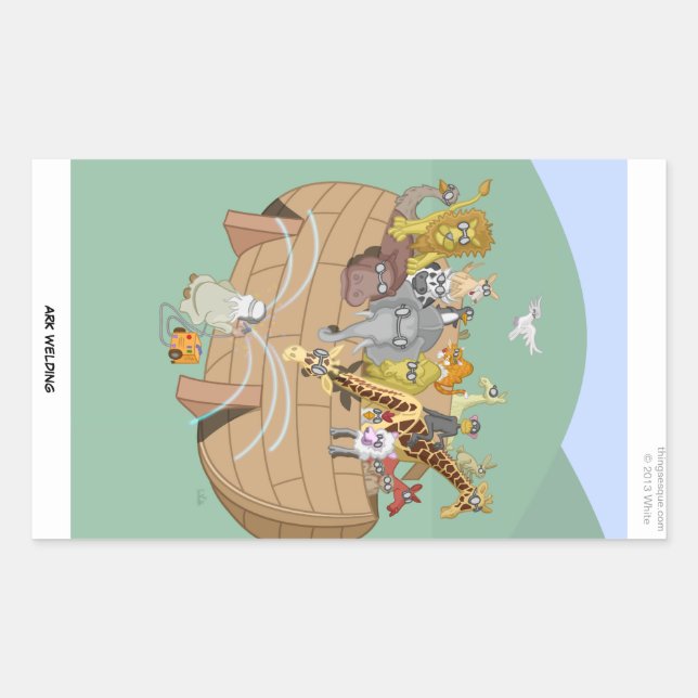 Sticker rectangulaire à souder en arc (Devant)