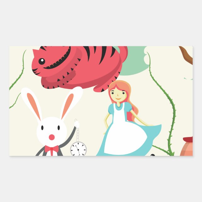 Sticker Rectangulaire À Travers Le Verre (Devant)