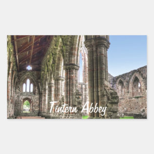 Sticker Rectangulaire Abbaye de Tintern, Monastère cistercien, Pays de G