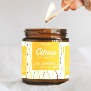 Sticker Rectangulaire Abstrait coloré do-it-yourself bougie Jar Warp aut