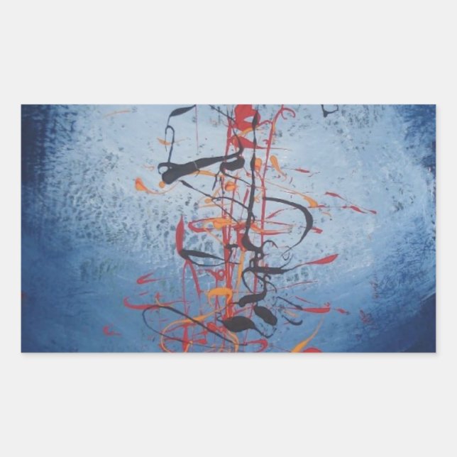 Sticker Rectangulaire Abstrait moderne (Devant)