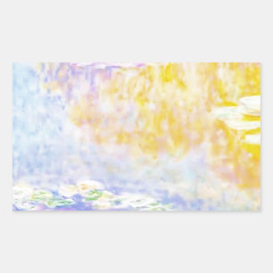 Sticker Rectangulaire abstrait, nénuphars de Monet 7