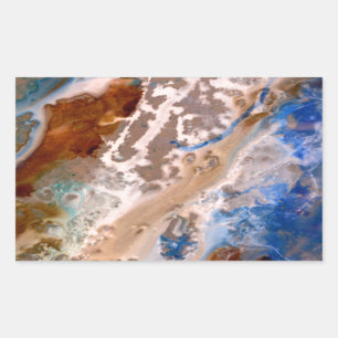 Sticker Rectangulaire Abstrait plage de sable motif motif en mousse d'ea