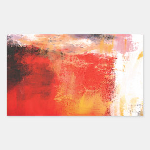 Sticker Rectangulaire Abstrait rouge créatif