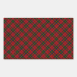 Sticker Rectangulaire Accorder Clan Tartan Impression Conçue