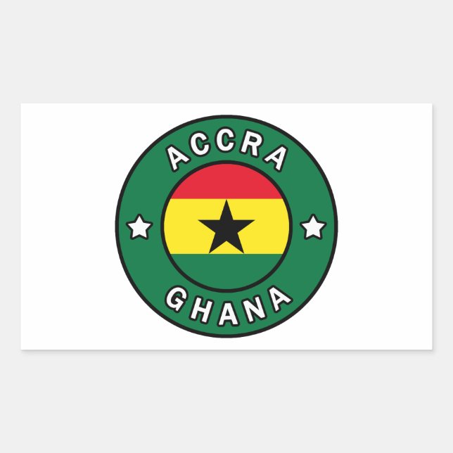 Sticker Rectangulaire Accra Ghana (Devant)
