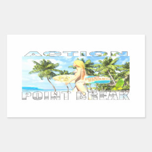 Sticker Rectangulaire Action - Point Break 01