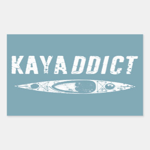 Sticker Rectangulaire Addict Kayak