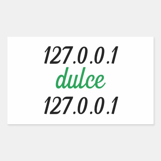 Sticker Rectangulaire Adesivo 127.0.0.1 dulce 127.0.0.1 (Devant)