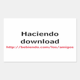 Sticker Rectangulaire Adesivo bebiendo con los amigos