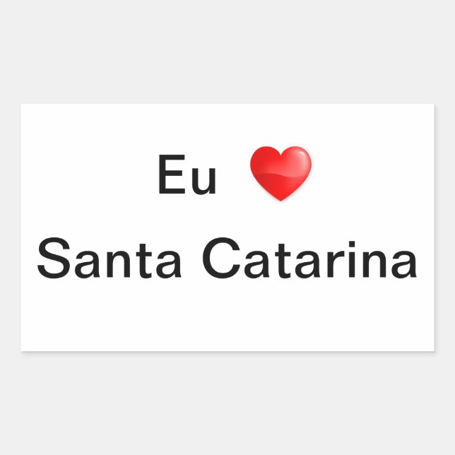 Sticker Rectangulaire Adesivo eu amo Santa Catarina (Devant)