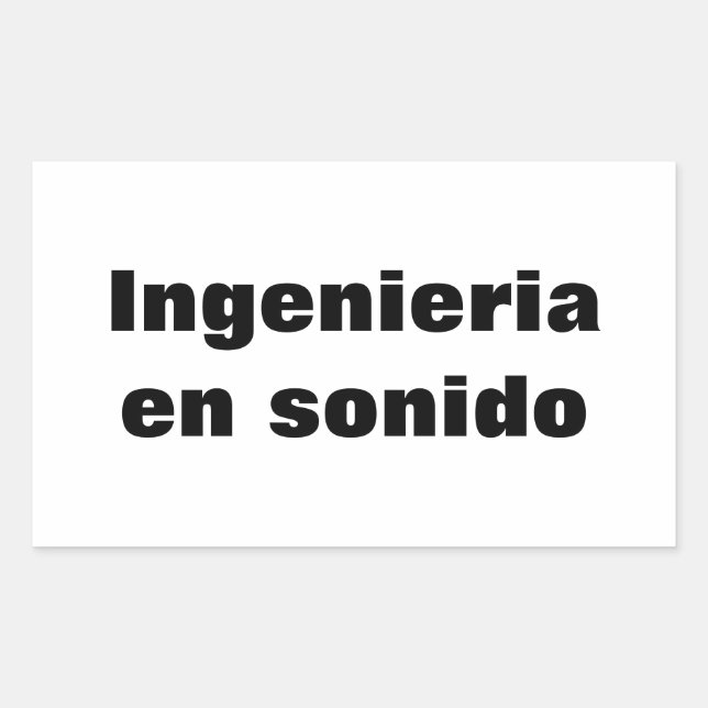 Sticker Rectangulaire Adesivo  ingenieria en sonido (Devant)