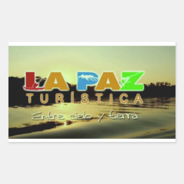 Sticker Rectangulaire Adesivo La Paz turistica (Devant)