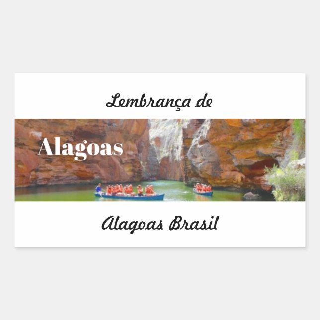Sticker Rectangulaire Adesivo lembrança de Alagoas (Devant)