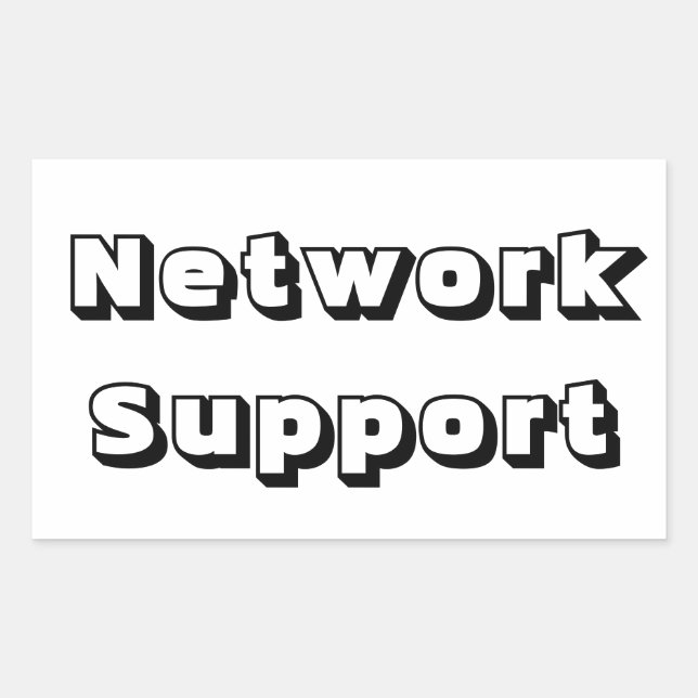 Sticker Rectangulaire Adesivo network support (Devant)