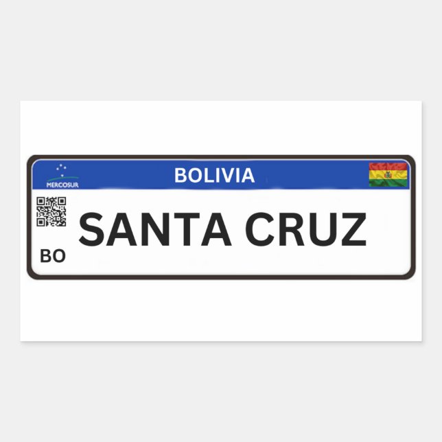 Sticker Rectangulaire Adesivo Santa Cruz Mercosur (Devant)