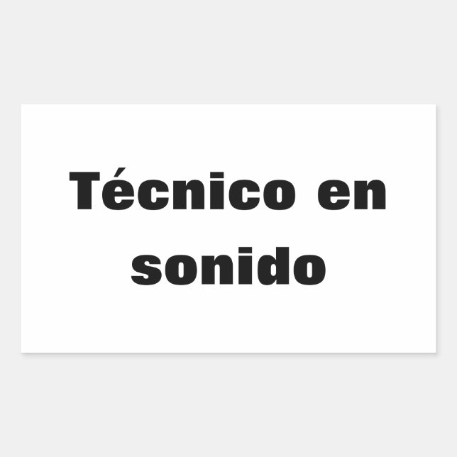 Sticker Rectangulaire Adesivo técnico en sonido (Devant)