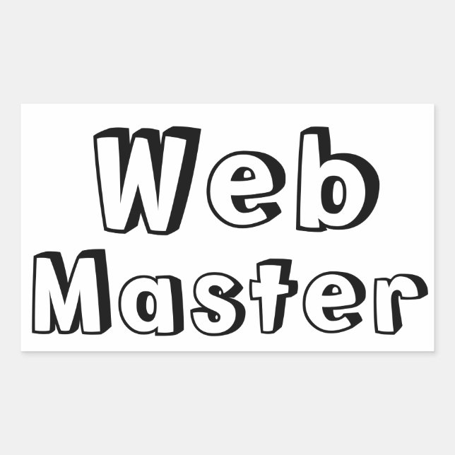 Sticker Rectangulaire Adesivo WebMaster (Devant)