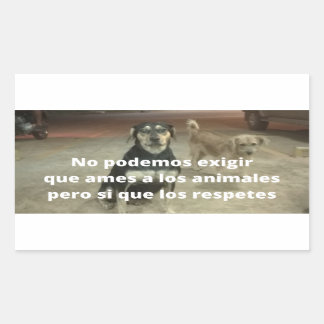 Sticker Rectangulaire Adesivos respeto a los animales