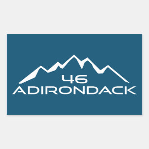 Sticker Rectangulaire Adirondack 46 Montagnes
