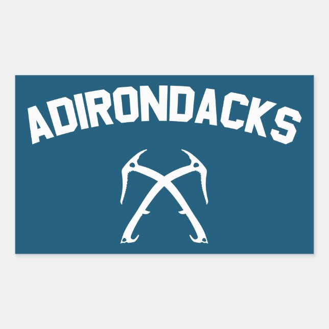 Sticker Rectangulaire Adirondacks Ice Escalade (Devant)