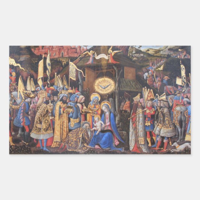 Sticker Rectangulaire Adoration des Mages (Devant)
