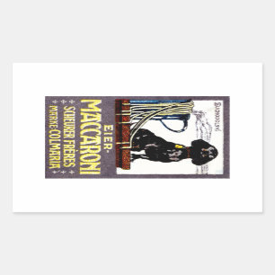 Sticker Rectangulaire Affiche 1910 de Maccaroni