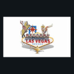 Sticker Rectangulaire Affiche de bienvenue Las Vegas<br><div class="desc">* Au magasin *Las Vegas Icons*, vous trouverez des designs incluant certains des sites les plus populaires de Las Vegas, y compris l'Affiche de bienvenue Las Vegas, des puces de poker simulées, des tables de dés et de craps. **** * Style LasVegas * Sticker d'Affiches de bienvenue Las Vegas par...</div>