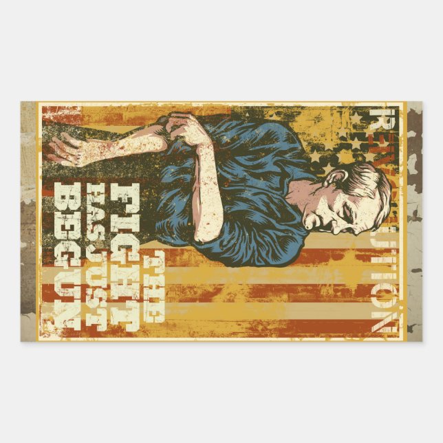 Sticker Rectangulaire Affiche de Ron Paul (Devant)