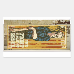 Sticker Rectangulaire Affiche de Ron Paul