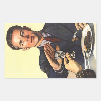 Sticker Rectangulaire Affiche soviétique anti-alcool 1954