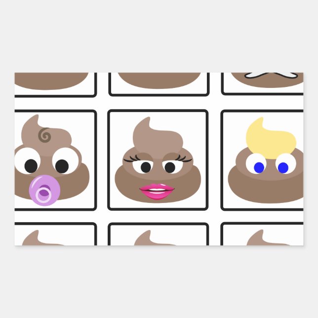 Sticker Rectangulaire Afficher plusieurs faces (Devant)