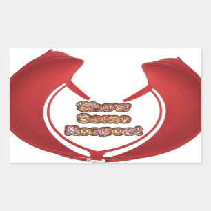 Sticker Rectangulaire Afficher un peu de respect Imprimé