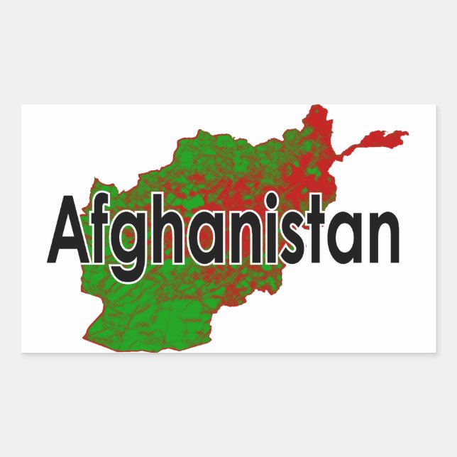 Sticker Rectangulaire Afghanistan (Devant)