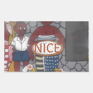 Sticker Rectangulaire Africain traditionnel Homestead Lifestyle