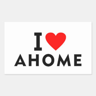 Sticker Rectangulaire Ahome Mexique ville de coeur d'amour comme voyage
