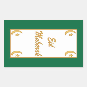 Sticker Rectangulaire Aïd Moubarak Aïd al Fitr