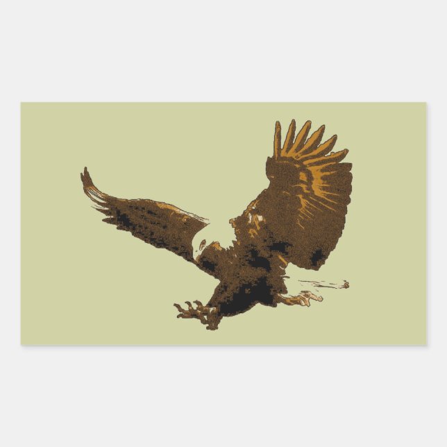 Sticker Rectangulaire Aigle (Devant)