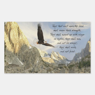 Sticker Rectangulaire Ailes comme Eagles Isaïe 4o : 31