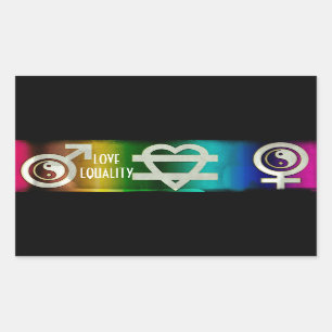 Sticker Rectangulaire Aimer l'égalité