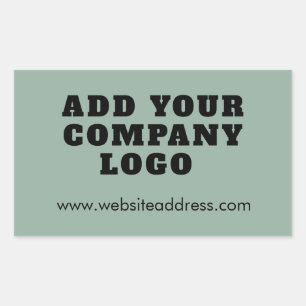 Sticker Rectangulaire Ajouter l'adresse du site du logo de votre entrepr