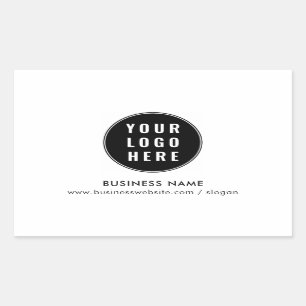Sticker Rectangulaire Ajouter Logo d'entreprise minimaliste promotion d'
